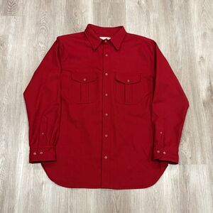 Filson Shirt Style 865 Virgin Wool Button Up Vintage Shirt-Jac Men's Size XL Red